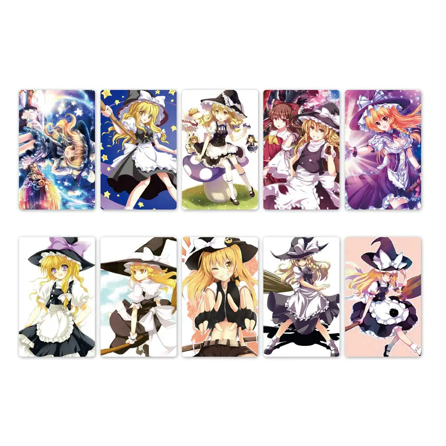 10 шт. TouHou проектная карта аниме наклейка s DIY Водонепроницаемая крапленая карта Наклейка Детские стикерные игрушки для детей коллекция подарок - Цвет: Style 09