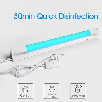 

UV Sterilizer Lamp 8W 220V 110V Disinfection Mites Bactericidal Lamp With Ozone Quartz Tube Light For Home Hospital T5 Tube Lamp