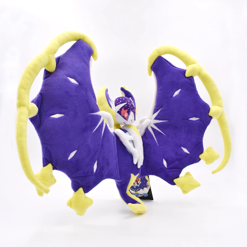 51X34 см Плюшевый Монстр Peluche Sun& Moon Lunala аниме мультфильм мягкие Милые Великолепные фиолетовые крылья Куклы Дети Рождественский подарок