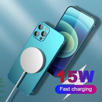

Magnetic for Magsafe Wireless Charger 15W Fast Charging for iPhone 12 MiNi Pro Max Suitable For Samsung Xiaomi 10 Phone Charger