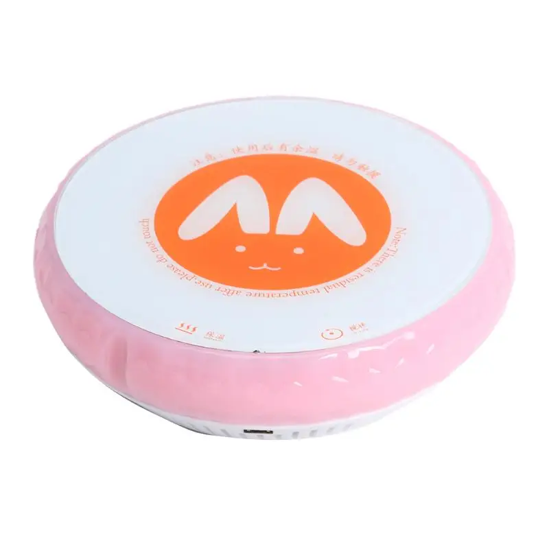 Pink Прочный usb-нагреватель, портативная чашка, подогреватель для бутылок, коврик из закаленного стекла, для кофе, чая, напитков, Термокружка, грелка, аксессуары для нагрева - Цвет: Pink
