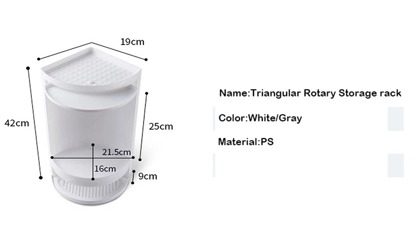 Для хранения в ванной, на кухне стойка многофункциональная вращающаяся полка пробивая всасывающая стена большая коробка для хранения кухонный Органайзер