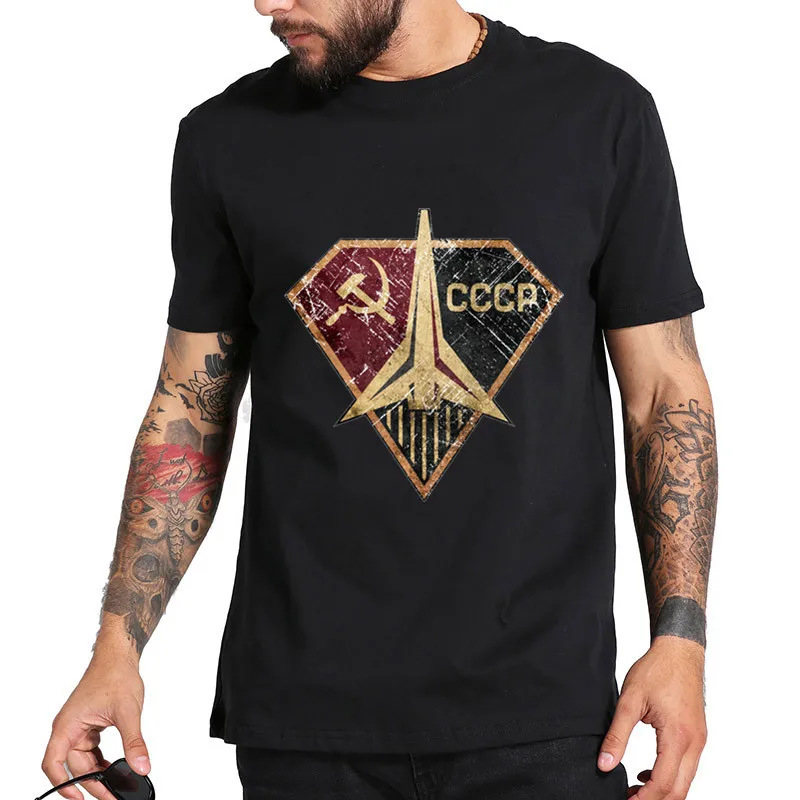 Модная ретро футболка 2019 с супер героями Россия Юри CCCP ракета супергероя hero для