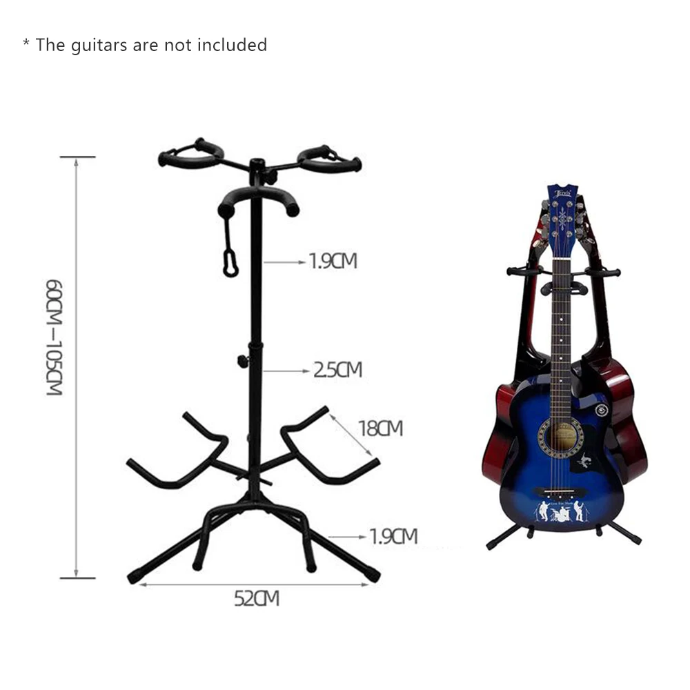 Support de guitare 5 Core Support au sol réglable 28,3 - 33 Grand