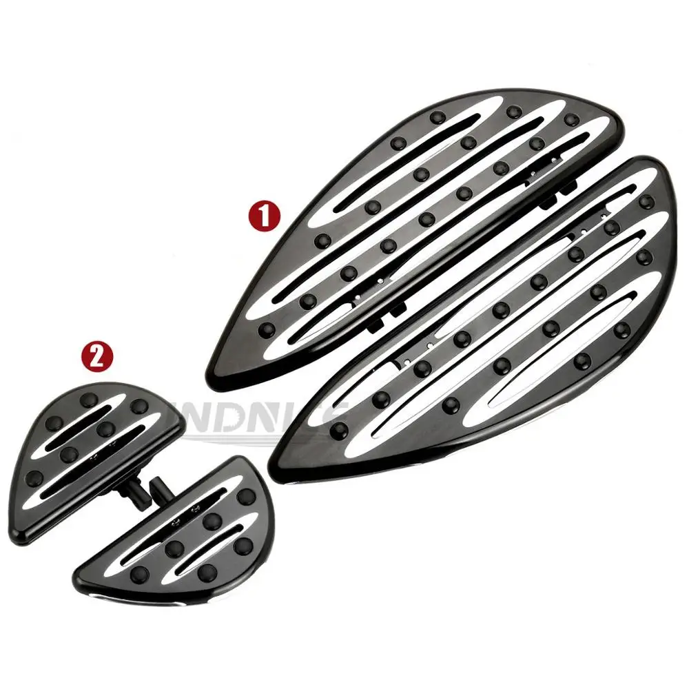 1.2 Черный драйвер сзади глубокий ЧПУ вырез для harley половицы Touring FLHX FLTR 80 - Цвет: 1.2