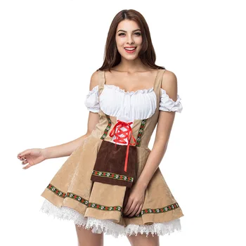 

Performance Clothing New Fashion Women's Xl Halloween Beer Girl Dress Body Shaping Stage Performance Clothing Maid Clothing