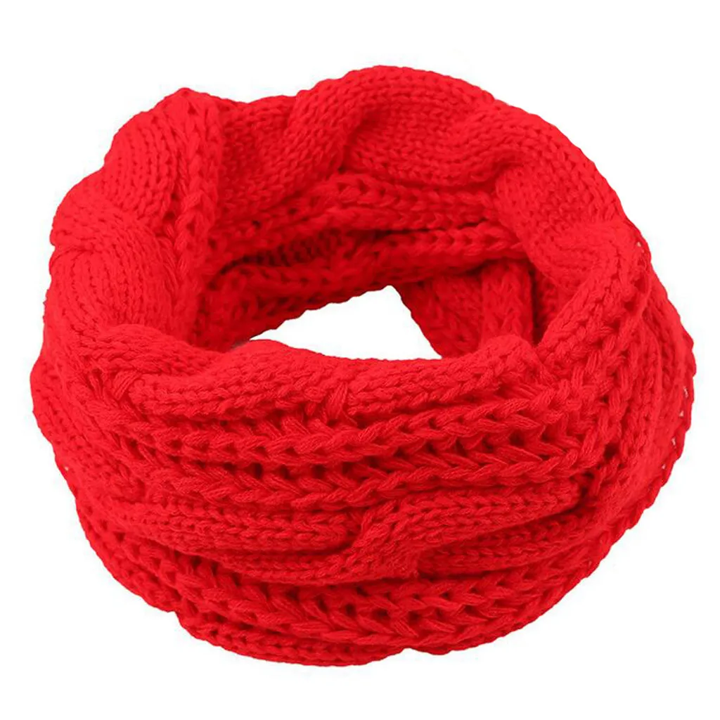 Зимний женский вязаный шарф с крученым круглым кольцом, плотные теплые шарфы-снуды, женские шарфы с круглым вырезом, женские аксессуары