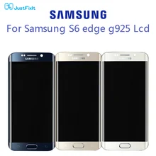 Burn-in shdaow bildschirm Für Samsung Galaxy S6 Rand G925F LCD Display Touchscreen Digitizer Montage 100% Original Super amoled