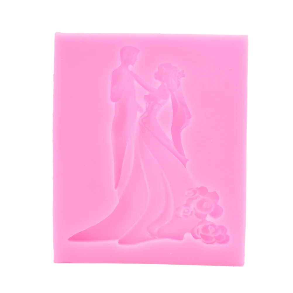 1 PC Wedding Bride Groom Shaped Silicone Cake Mold Chocolate Sugar Craft Fondant DIY Tools | Дом и сад