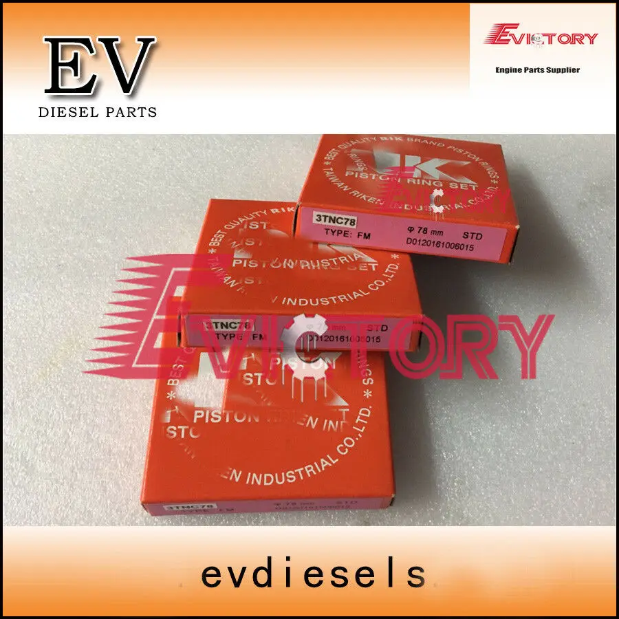 

Подходит для Yanmar 3TNC78 3TNA78 3TNC80 3TN80 3T80 поршневое кольцо + полный комплект прокладок