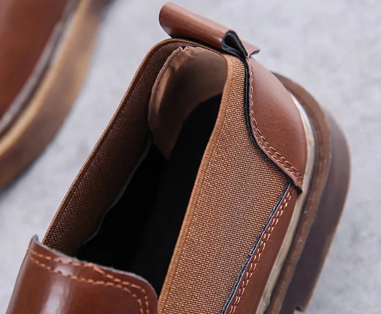 spring/autumn women's leather shoe flat shoes women zapatos de mujer fashion European platform round shallow single shoes