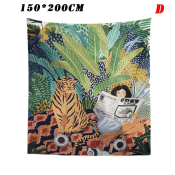 

Hand Painted Background Wall Background Cloth Rectangle Bedside Hanging Cloth Room Decor MDJ998