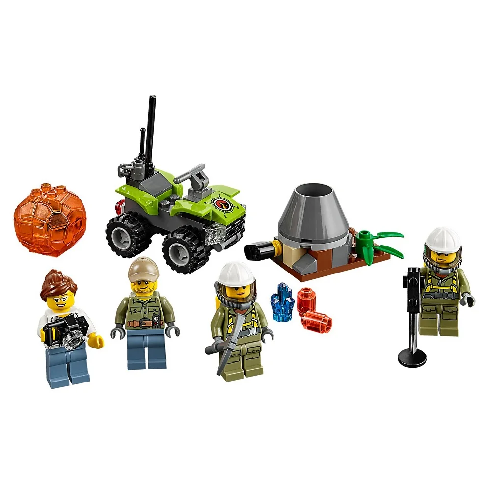 

Volcano Starter Set Compatible Legoe City Volcano Explorers 60120 Building Blocks toys for Childrens Bricks Model Gift 107Pcs
