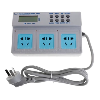 

High Power AU Plug Microcomputer Control 3in1 Programmable Digital Timer Socket Drop Shipping