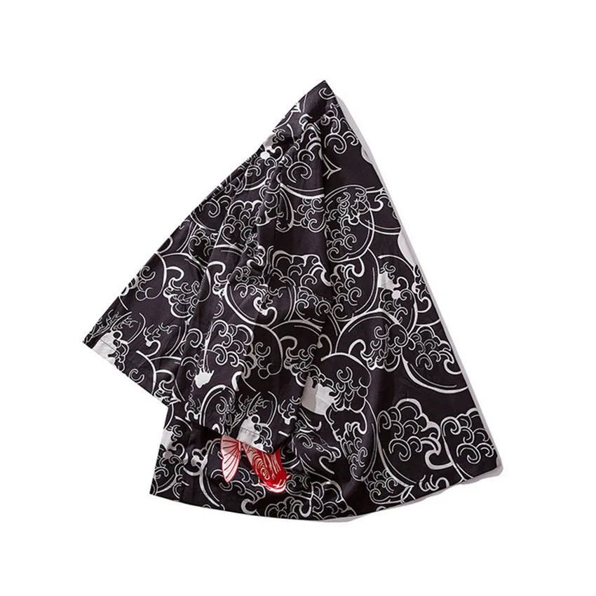 Азиатское японское модное кимоно Haori кардиган Мужская Летняя тонкая Солнцезащитная одежда для пляжного отдыха мужской Восточный плащ