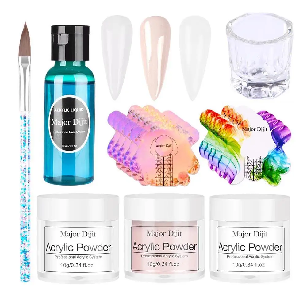 Arte em pó Conjunto para Manicure Conjunto de Extensão do Unha Ferramentas para Manicure Ferramentas do Unha para Manicure Prego Cristal Transparente Manicure Conjunto