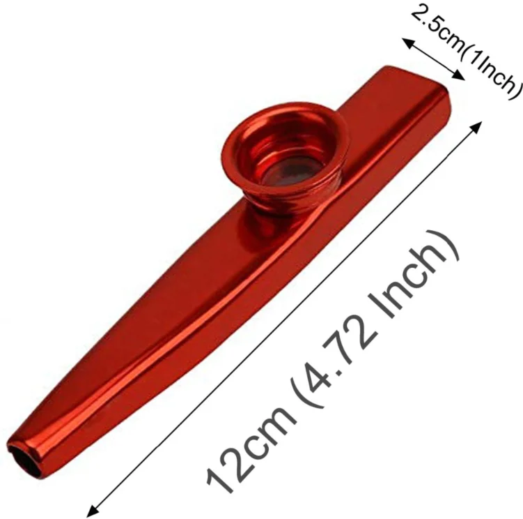 Простой дизайн легкий kazoo алюминиевый сплав металл для гитары инструмент музыкальный инструмент для любителей музыки 6 цветов на выбор - Цвет: Красный