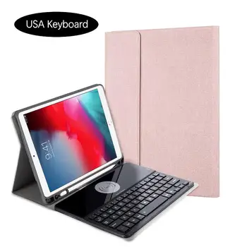 

For iPad Pro 11 2018 Case with Keyboard Pencil Holder Wireless Charging Tablet Removable Bluetooth American Keyboard Case