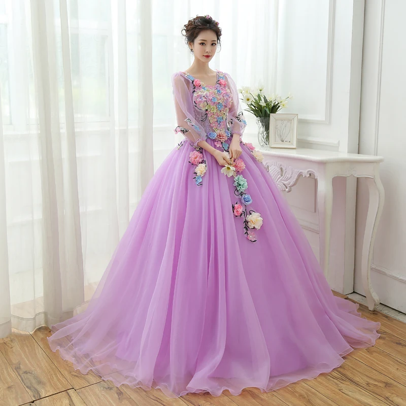 Теплые платья Vestidos De Dulces 16 Бальные платья с аппликацией и длинными рукавами Милые 15 маскарадные вечерние платья трапециевидной формы