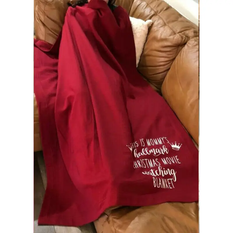 4 Designs Christmas Fleece Blanket 80X180cm This is My Hallmark Christmas Movie Watching Blanket Bed Chair Throw Festival Gift