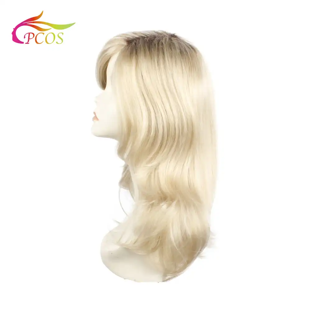 Dlinnye Volnistye Mnogoslojnye Pricheski Temnye Korni Blond Sinteticheskie Pariki Dlya Chernyh Zhenshin Zhenskie Povsednevnye Vechernie Termostojkie Nakladnye Volosy Aliekspress