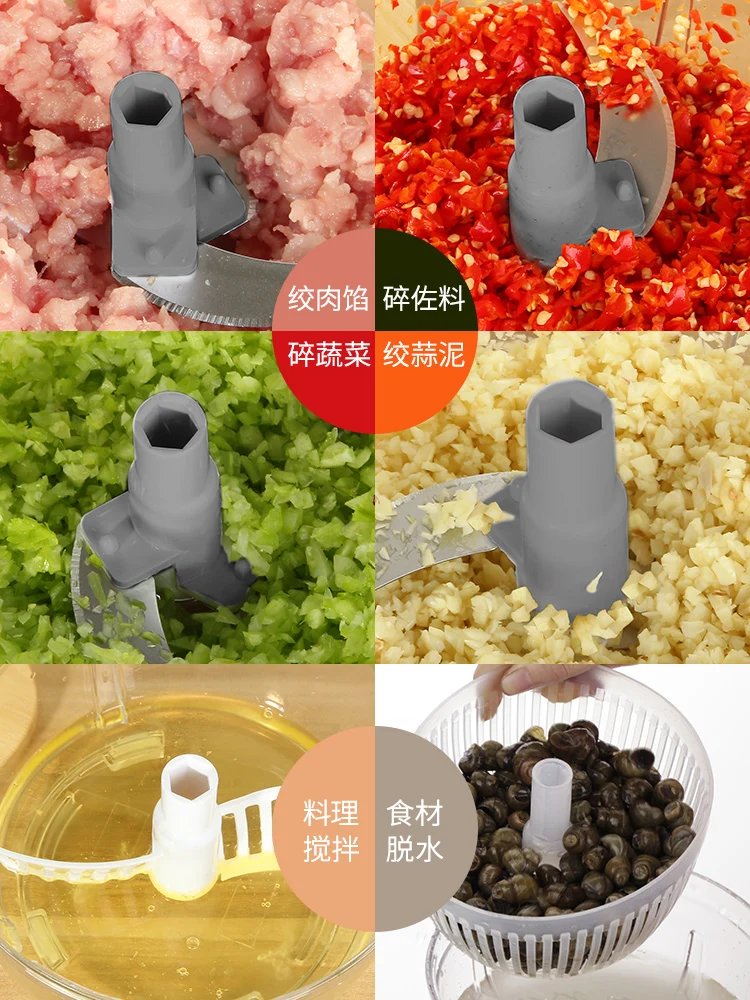 Manual Food Chopper Blender Hand Mincers Meat Machine Stainless Steel Manual Meat Grinder Moledora De Carne Cook Tool AB50JR