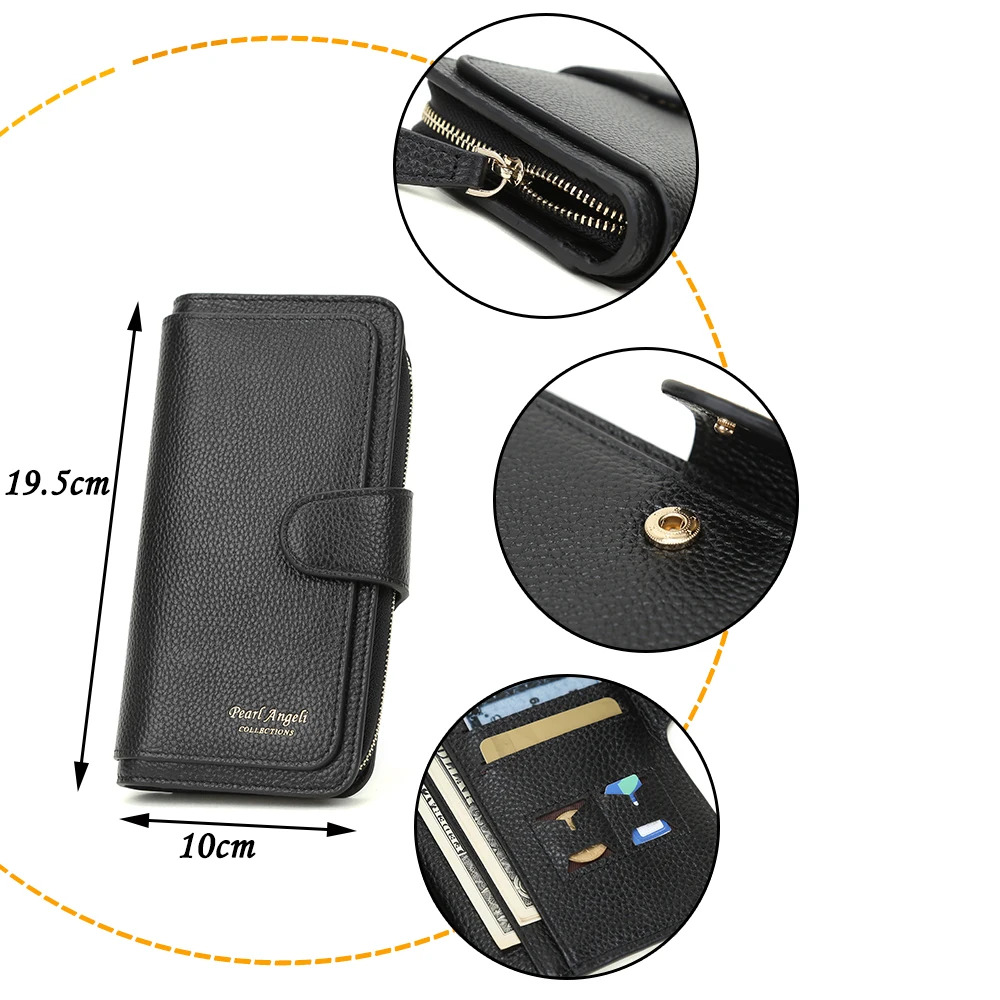 Женский клатч из натуральной кожи, кошелек Rfid, Женский кошелек для монет, кожаный женский клатч, кошелек, Женский держатель для карт, кошелек для денег