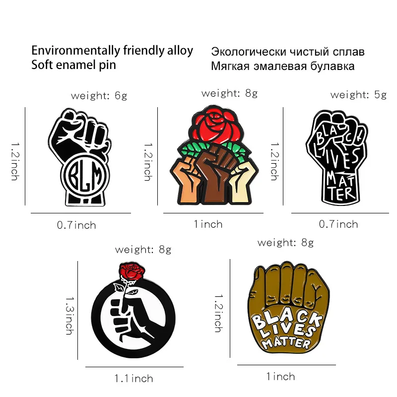 创意卡通饰品滴油胸针团结握拳造型合金胸针字母玫瑰徽章