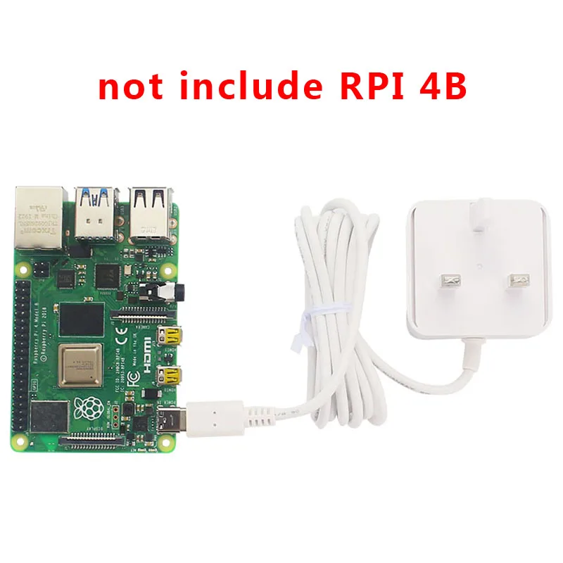 Official Raspberry Pi 4 Power Supply 5V 3A Charger EU UK US Plug Recommended USB-C Power Adapter for Raspberry Pi 4 Model B power adapter