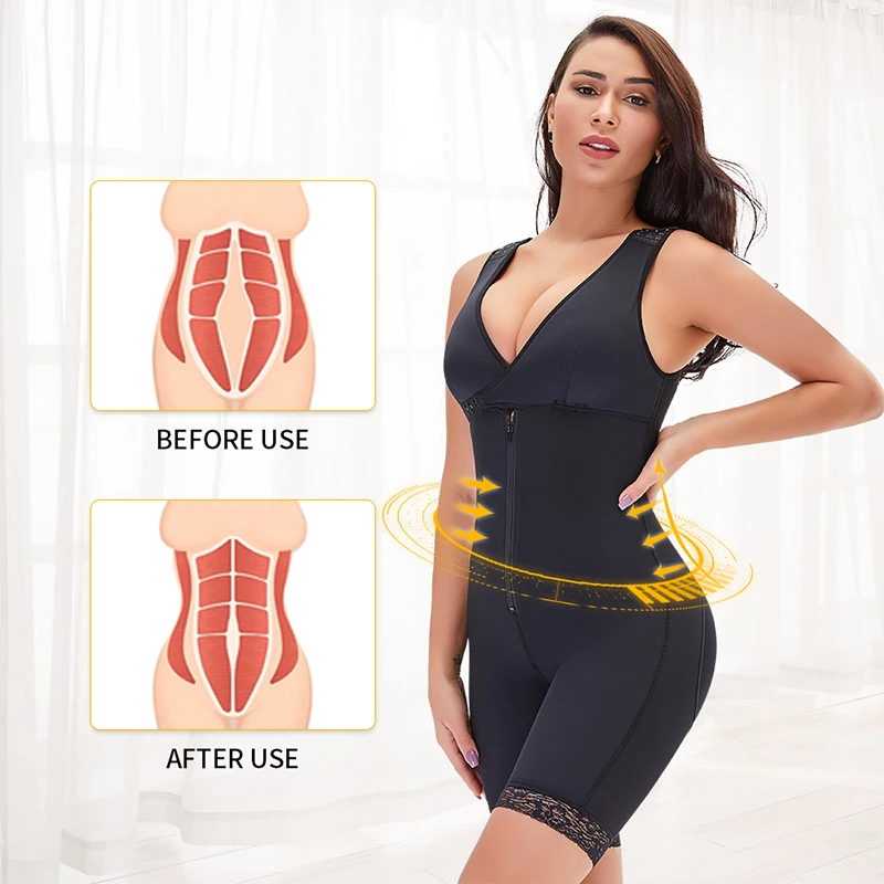 Women full body Shapewear bodysuit Postpartum Girdle Waist trainer Modeling Strap Wedding Underwear Slimming Body Shaper Corset