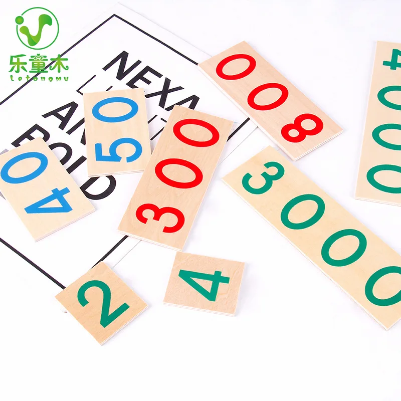 

Montessori Infants Teaching Aids Large with Numbers Card Wooden Children Scientific And Educational Toy Mathematics Teaching Aid