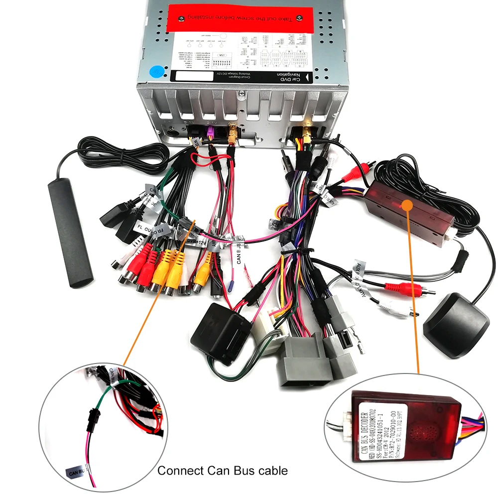 YAZH Android 9.0 Car GPS Navigation Radio Stereo Bluetooth for Honda Pilot 2009 2010 2011 2012 2013 with DVD Multimedia Player