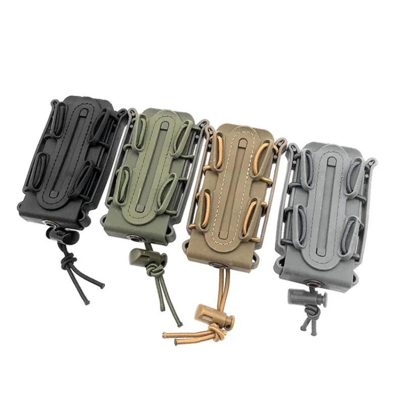 

Outdoor Molle Tactical Single Rifle Mag Pouch Bag Magazine Pouch Walkie Talkie Bags Rifle Pocket for 9mm cartridge holder