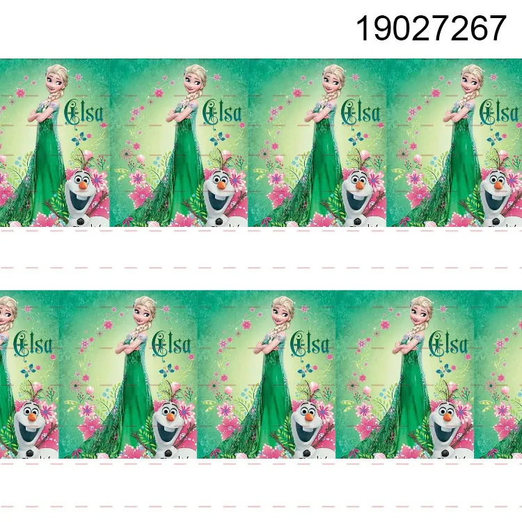 Winsome 50 ярдов мультфильм красочные печатные милый лед Princess16mm-75mm Grosgrain, FOE ленты - Цвет: 19027267