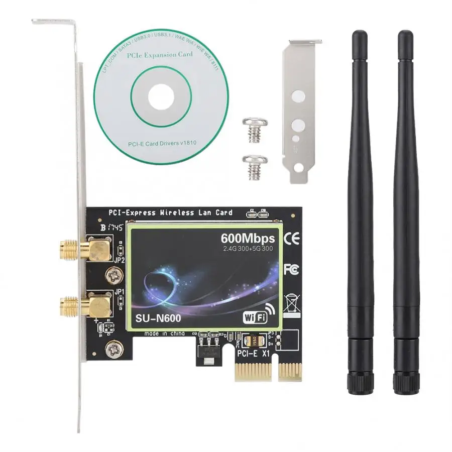 SU-N600 PCI-E настольный компьютер высокоскоростная Беспроводная сетевая карта для Windows настольная сетевая карта