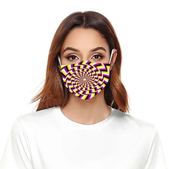 

3D Pattern Cotton Masks Washable Festive Party facemask anti dust Mouth-muffle Respirator Mask for adult masque livraison rapide