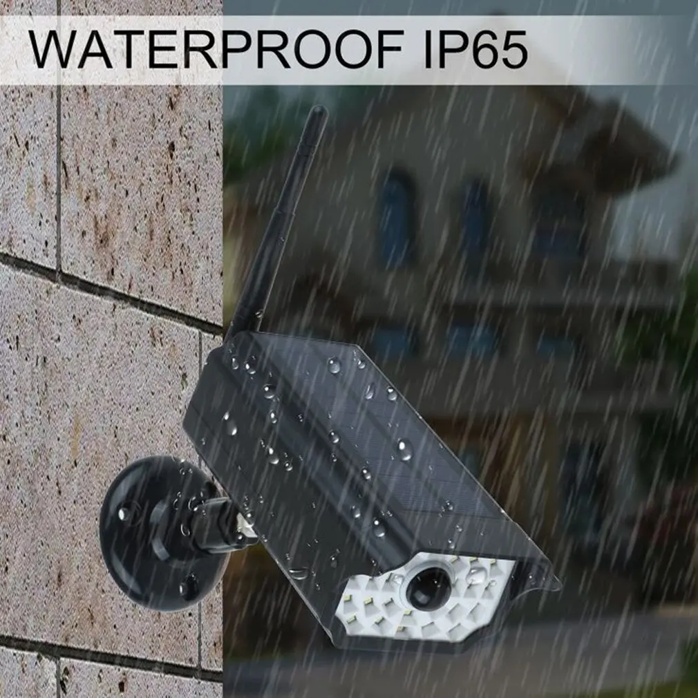 

1000LM Solar LED Light Dummy Fake Security Camera PIR Motion Sensor Wall Lamp Night Vision Home Human Body Induction Lamp