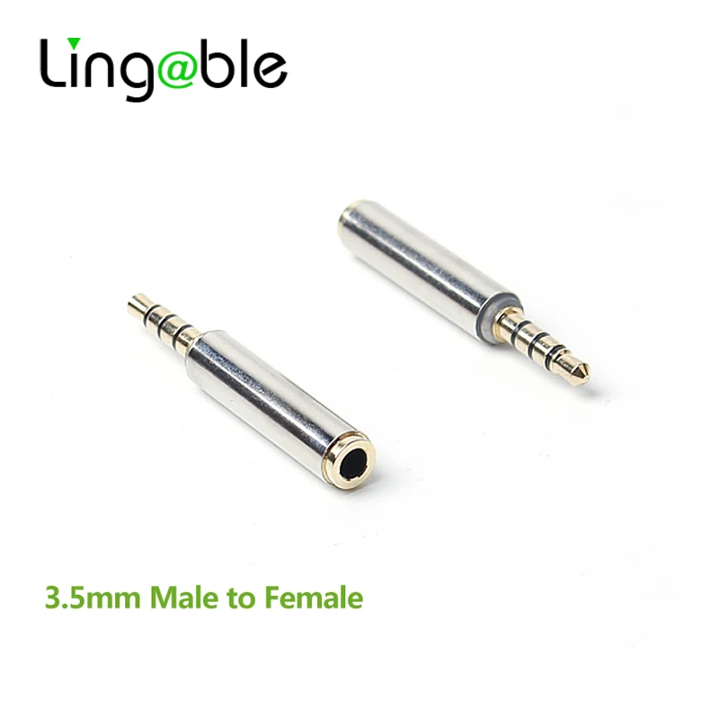 

Lingable 3.5mm Audio Jack Adapter 4 Pole Plug Male to Female Extender Stereo Audio Microphone Adapter Converter for Headphone