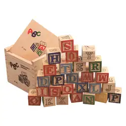 Бесплатная доставка 27 шт./компл. деревянные буквы алфавита блоки укладки ремесло Детские развивающие игрушки