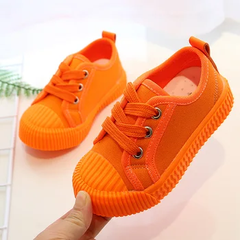 

Candy Color Boys Canvas Shoes 2020 Autumn New Korean Girls Tennis Shoes Lace-up Kids Footwear Toddler Leisure Board Shoes D447