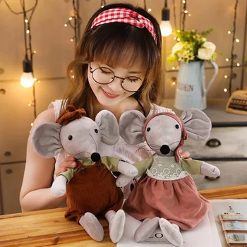 

42CM Cute Ballet Mouse Plush Toys Lovely Dressing Cloth Animal Mouse Dolls Birthday Gifts Christmas Party Decoration Ornaments