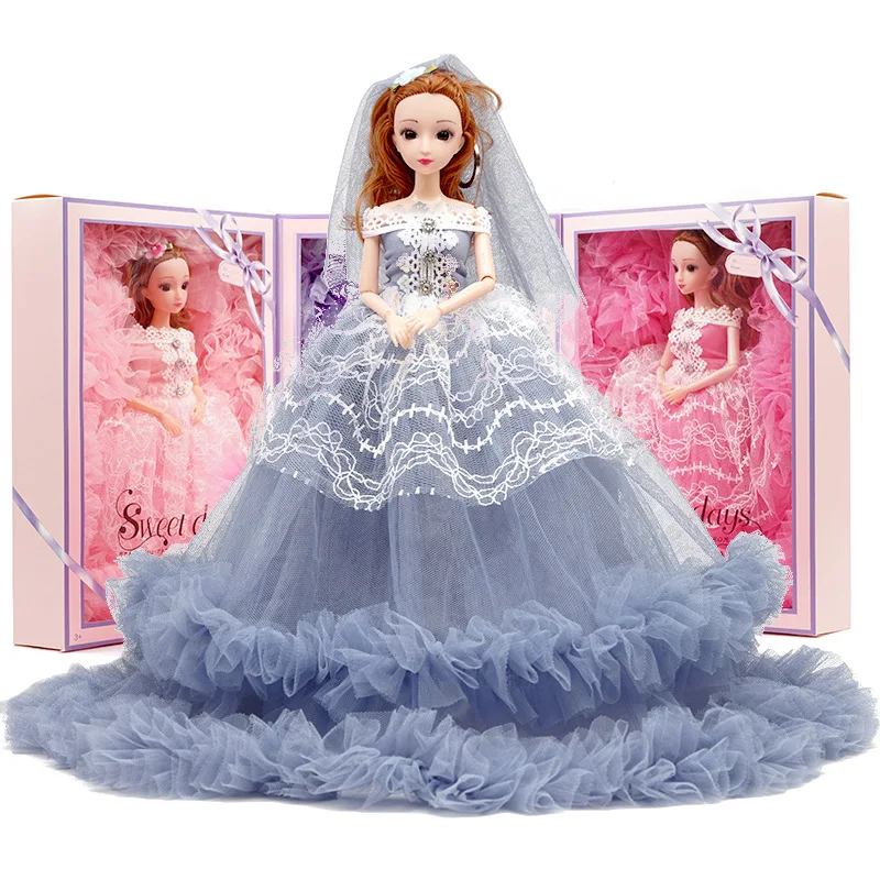 

40cm wedding doll princess girl toy gift box set boutique simulation eye girl single play house toy birthday gift gift doll