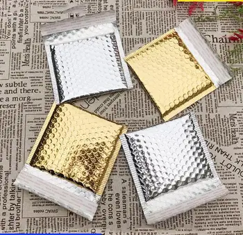 

30pcs inner 13x13cm Silver Padded Shipping Envelope pouch Metallic Bubble Mailer Aluminum Foil Courier Bag Packing Wrap Envelope