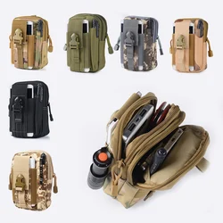 Sac de ceinture tactique Molle d'extérieur, petite poche de taille militaire, pochette de course, voyage, Camping, dos souple 