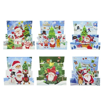 

5D DIY Diamond Painting Greeting Card Special-shaped Festival Card Santa Claus Xmas Postcards Craft Gifts Christmas