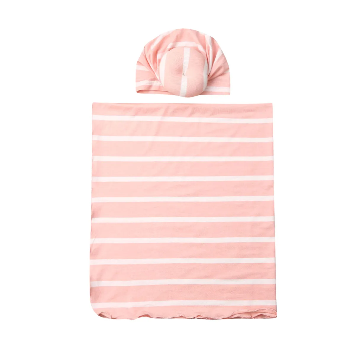 Для новорожденных мальчиков кокон сплошной цвет пеленка Одеяло пеленка для сна муслиновая пеленка шляпа набор - Цвет: 5