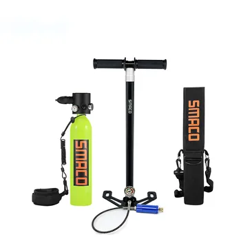 

700ml Scuba Diving Tank Equipment Dive Cylinder Scuba Diving Oxygen Tank Bag Snorkel Dive Tank 10~15min Second Generation Pump