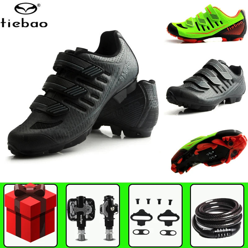 

Tiebao Men Cycling Shoes Sneakers add SPD pedal Set chaussure vtt Sapatilha Ciclismo MTB Bike Shoes Breathable Bicycle Shoes