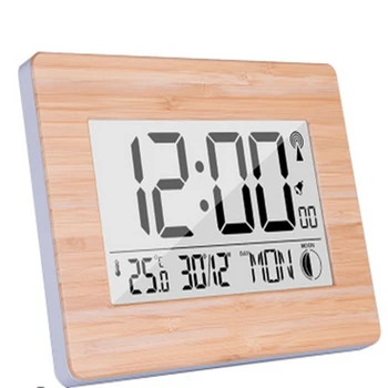 

LCD Digital Wall Clock Alarm Big Size Multifunction Temperature Table Thermometer Hygrometer Clocks Bedside Household temperatur