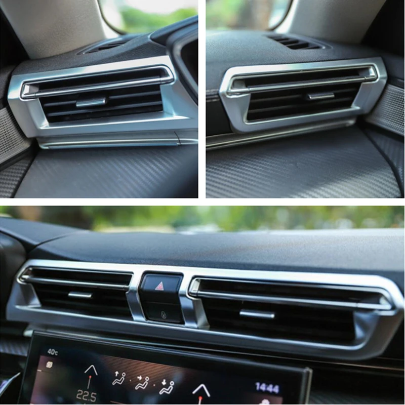 Для Peugeot 508 2019 2020 2021 серебристая средняя консоль верхняя и боковая A/C